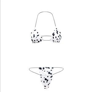 Two Piece Dalmatian Print Bikini